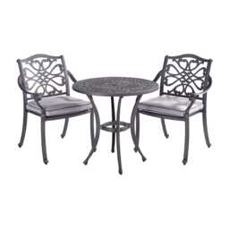 Hartman Capri Aluminium Garden Bistro Set, 2 Seater, Grey - thumbnail 2