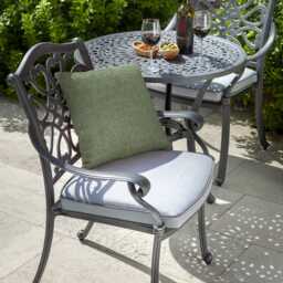 Hartman Capri Aluminium Garden Bistro Set, 2 Seater, Grey - thumbnail 3