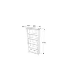 Casa Brett Tall Bookcase, Walnut - thumbnail 2