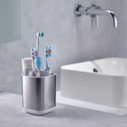 Joseph Joseph EasyStore Toothbrush Holder, Stainless Steel - thumbnail 3