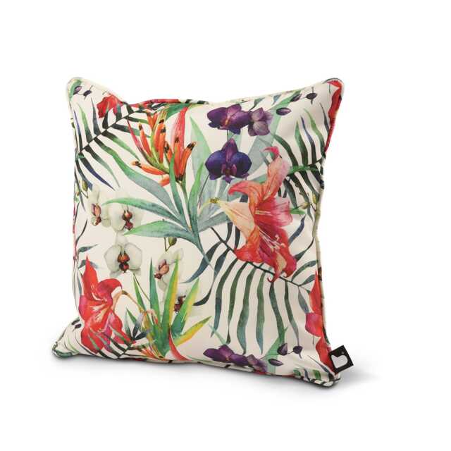 Extreme Lounging Weather Resistant Outdoor B-Cushion, 43x43cm, Floral Poppy