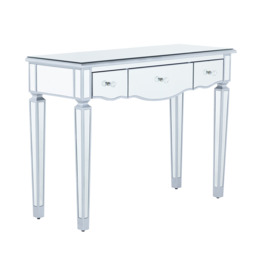 Silver Mirrored Console Table With 3 Drawers - Paris - thumbnail 2