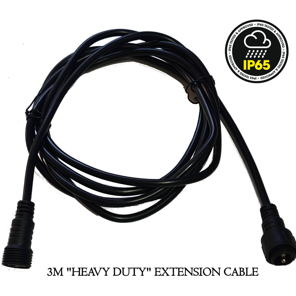 3 Metre Extension Cable For Heavy Duty Waterproof Outdoor String Lights - 3M