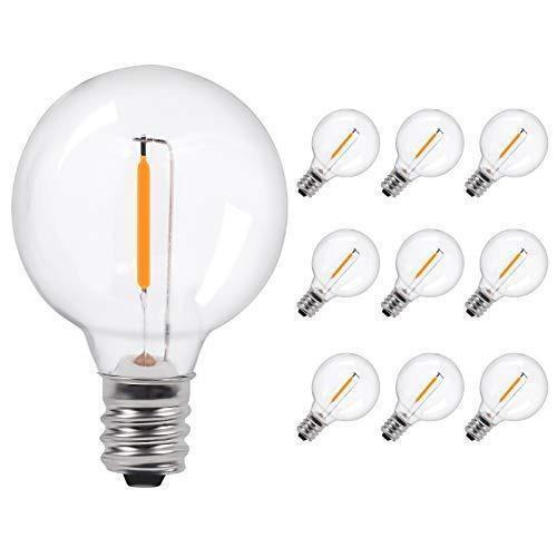 10 Pack Warm White LED "Super Festoon" Shatterproof Replacement Bulbs