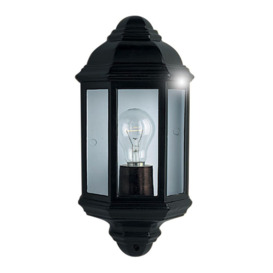 Searchlight 280BK 1 Light Outdoor Wall Lantern Light In Black