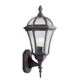 Searchlight 1565 Capri Rustic Brown Upright Small Outdoor Wall Light