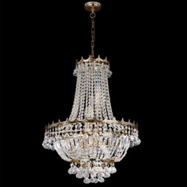 Searchlight 9112-52GO Versailles 9 Light Gold Plated Finish Chandelier