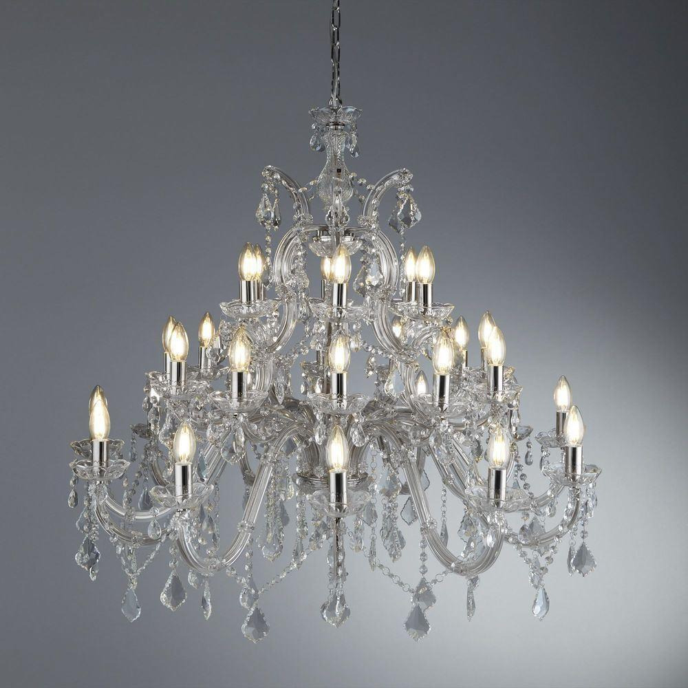 Searchlight 3314-30 Marie Therese 30 Light Ceiling Chandelier In Chrome