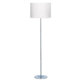 Searchlight 7550CC Chrome Floor Lamp With White Round Shade
