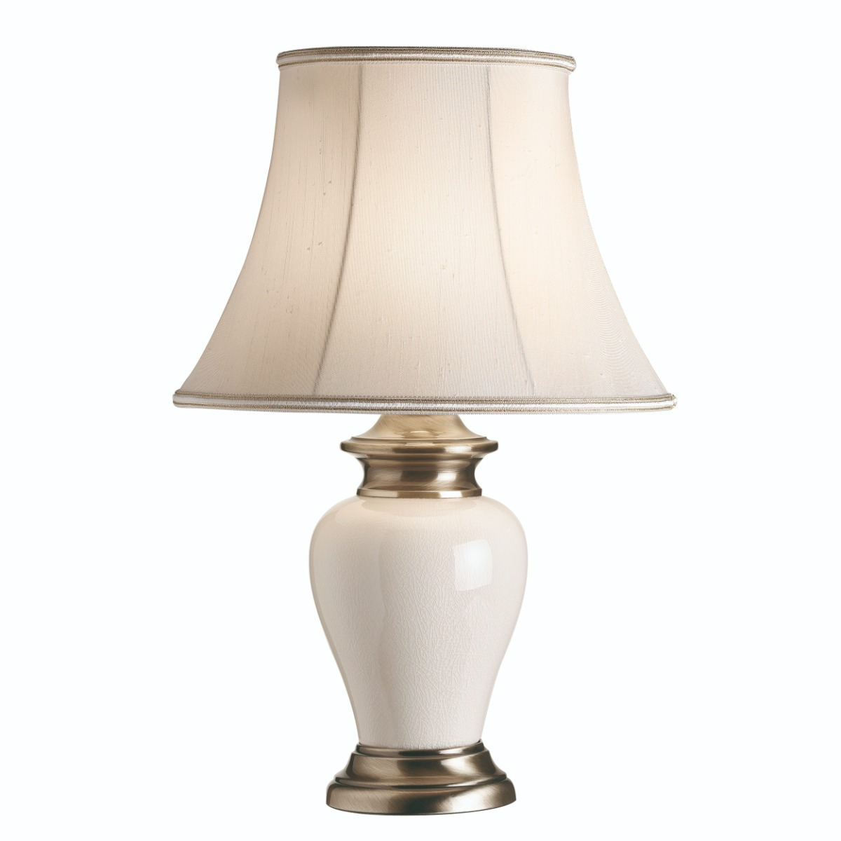 Endon DALSTON-TLAB Crackle Glaze Effect Table Lamp In Cream