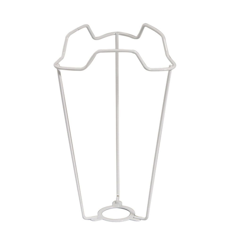 "7"" White Shade Carrier to Support Lamp Shade With Duplex Ring Fitting - 29mm Hole to Fit BC B22 Cap Type Light Bulbs"