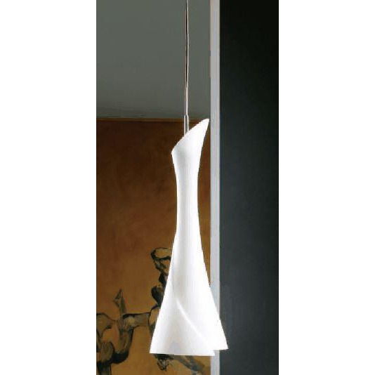 M0772 Zack 1 Lt Satin Nickel Ceiling Pendant With White Glass