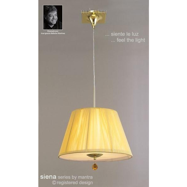 M0386PB Siena Polished Brass 3 Light String Ceiling Pendant