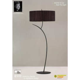 M1159/BS Eve 2 Light Anthracite Floor Lamp With Black Shade