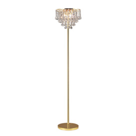 IL30032 Atla Gold And Crystal Floor Lamp