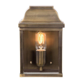 Victoria Solid Brass Outdoor Lantern, Antique Brass