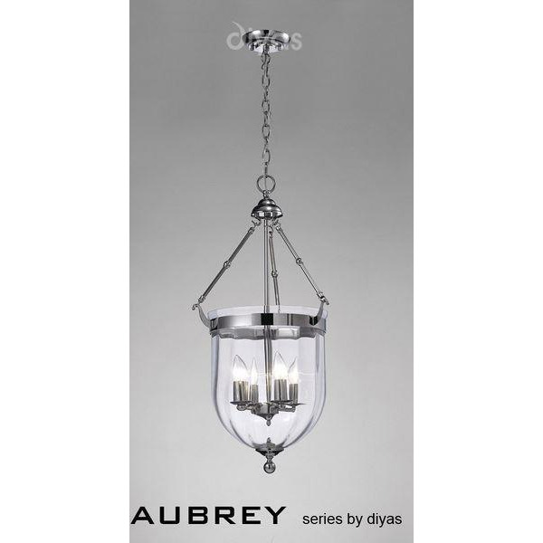 IL31073 Aubrey 4 Light Polished Chrome Ceiling Pendant