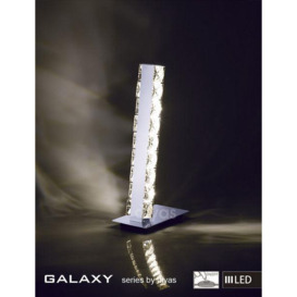 IL80040 Galaxy LED 6 Light Chrome & Crystal Table Lamp