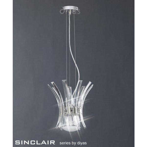 IL50444 Sinclair 4 Light Polished Chrome Ceiling Pendant