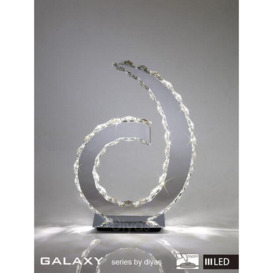 IL80000 Galaxy LED Chrome & Crystal 'D' Table Lamp
