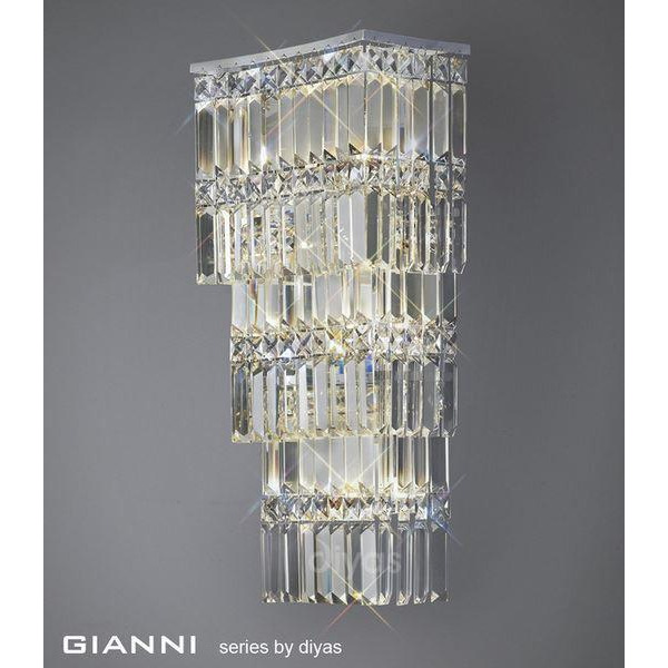 IL30640 Gianni 4 Light Chrome & Crystal Wall Light