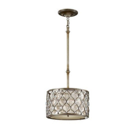 FE/LUCIA/P/C Lucia 1 Light Burnished Silver Ceiling Pendant