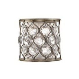 FE/LUCIA1 Lucia 1 Light Burnished Silver Finish Wall Light