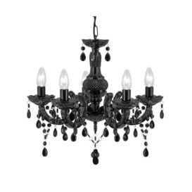Searchlight 1455-5BK Black Marie Therese Chandelier
