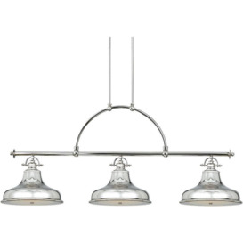 QZ-EMERY3P-IS Imperial Silver Emery 3 Light Bar Ceiling Pendant Light