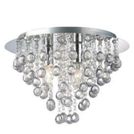 Palazzo 3  Light Round Acrylic Flush Chandelier Ceiling Light