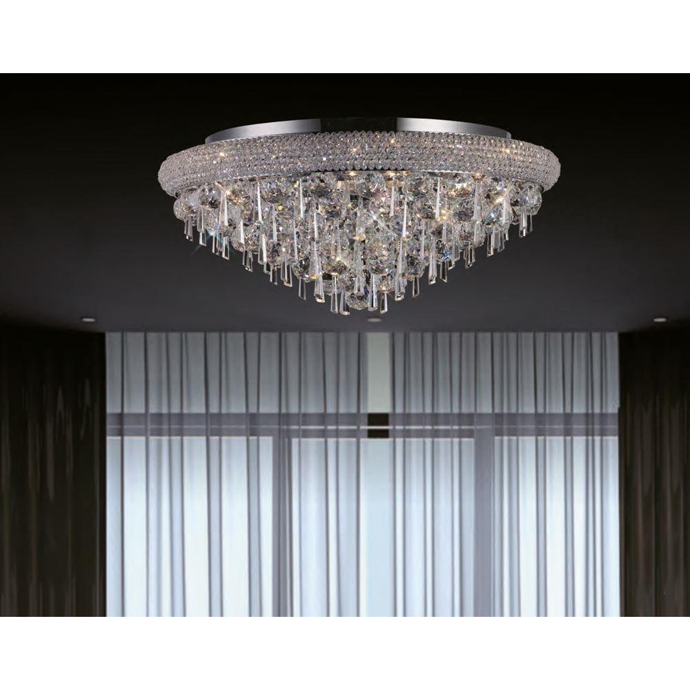 Diyas IL31447 Alexandra Crystal Ceiling Light in Polished Chrome