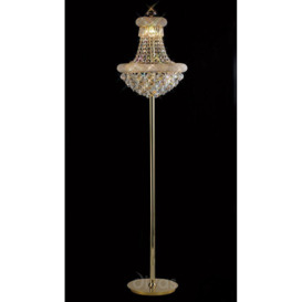 Diyas IL32104 Alexandra Crystal Floor Lamp in French Gold