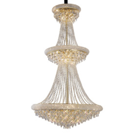 Diyas IL32114 Alexandra Crystal Ceiling Pendant in French Gold