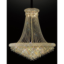 Diyas IL32112 Alexandra Crystal Ceiling Pendant in French Gold