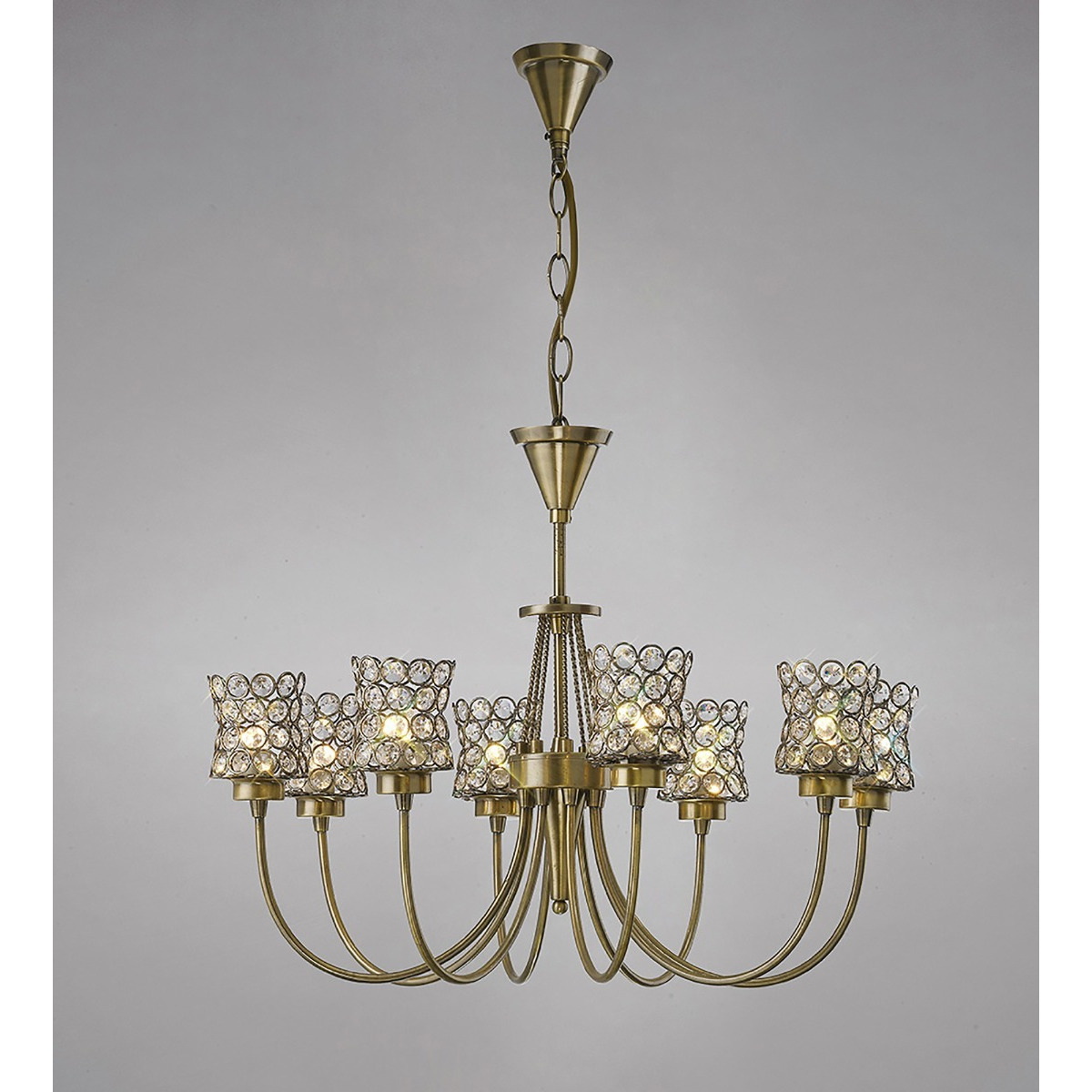 Diyas IL20662 Nelson Ceiling Pendant Light in Antique Brass