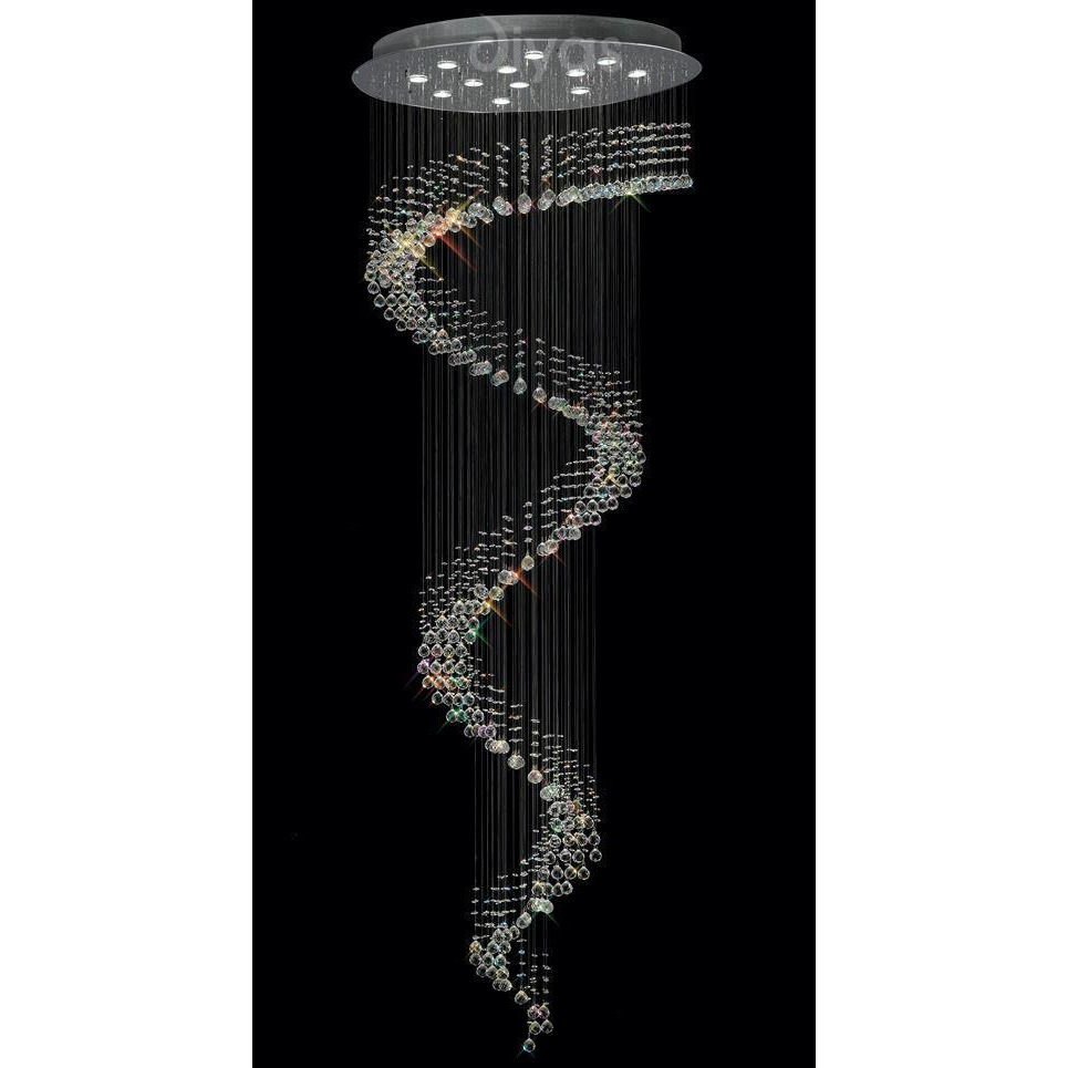 Diyas IL31373 Colorado Crystal Multi-Spiral Ceiling Pendant