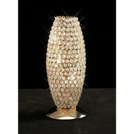 Diyas IL30766 Kos Crystal Table Lamp in French Gold Finish