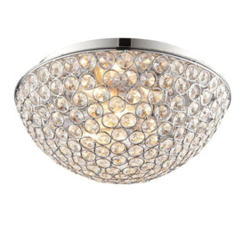 Endon 60103 Chryla Crystal Bathroom Ceiling Flush Light IP44