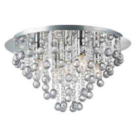 Palazzo 5 Light Round Acrylic Flush Chandelier