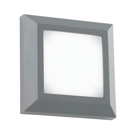 Saxby EL-40106 Severus Square Guide Outdoor Wall Light in Grey