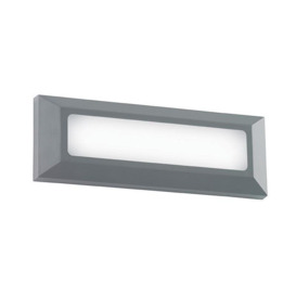Saxby EL-40103 Severus Rectangle Guide Outdoor Wall Light in Grey