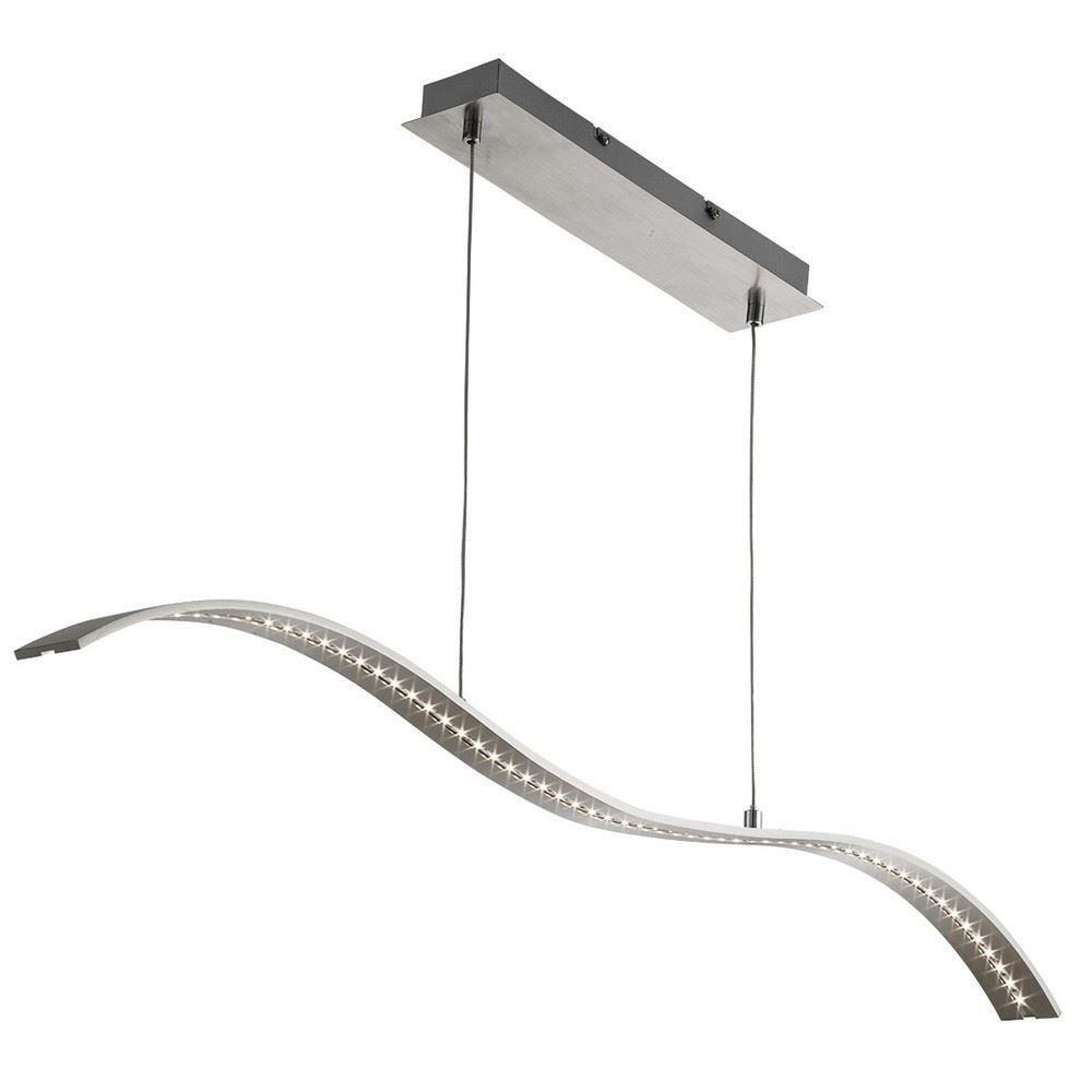 Searchlight 2076SS Modern LED Ceiling Bar Light in Satin Silver