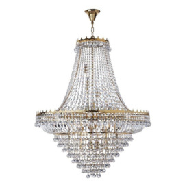 Searchlight 9112-102GO Versailles 19 Light Crystal Chandelier Gold Finish