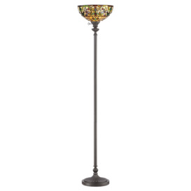 QZ-KAMI-UL Kami Tiffany Bronze Uplighter Floor Lamp