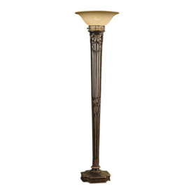 FE-OPERA-TCH Opera 1 Light Firenze Gold Torchiere Floor Lamp