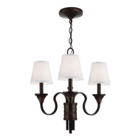 FE/ARBOR CREEK3 Arbor Creek 3 Light Bronze and Brass Chandelier