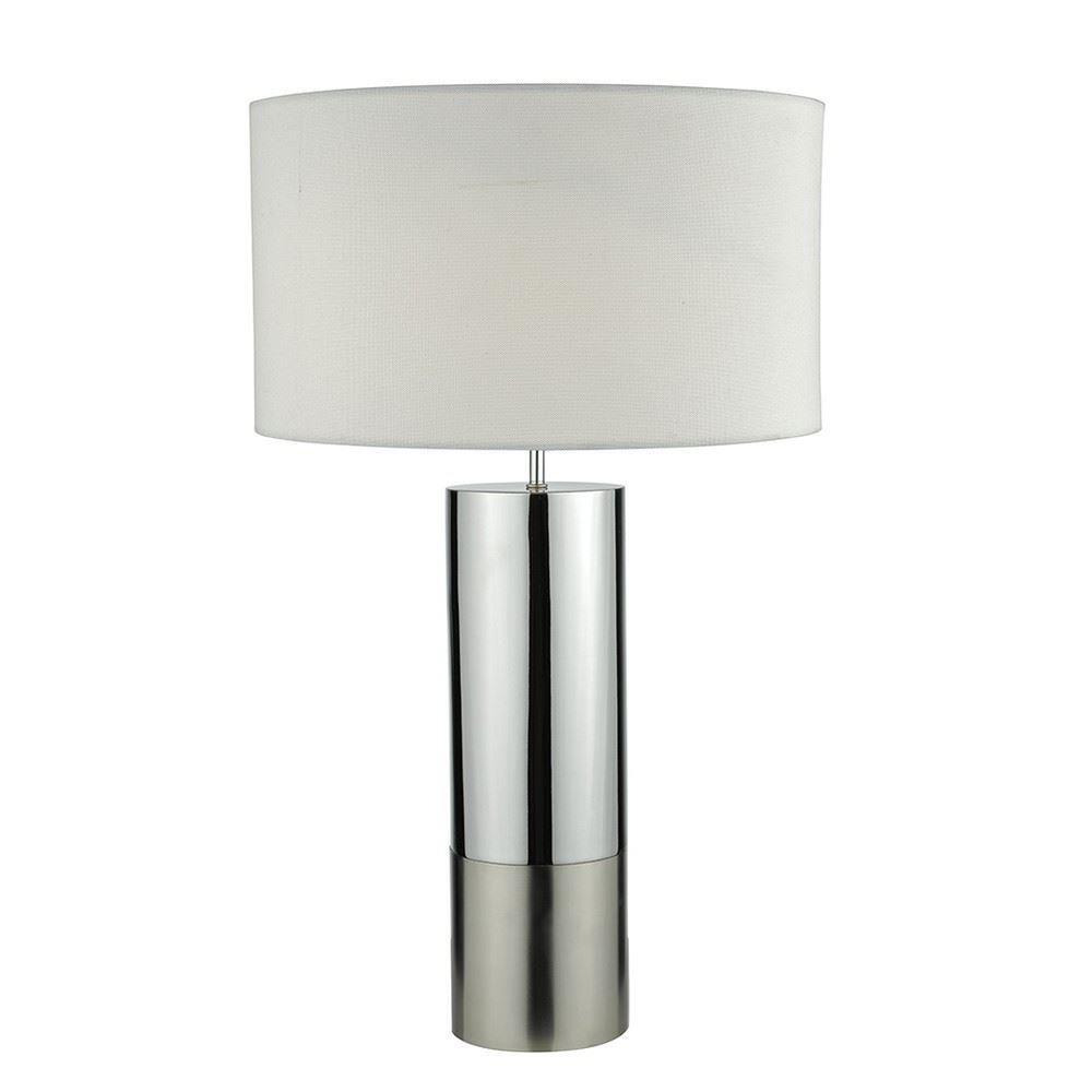 Dar ING4250 Ingleby Table Lamp With White Cotton Shade