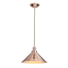 PV/SP CPR Provence Single Pendant Ceiling Light In Polished Copper
