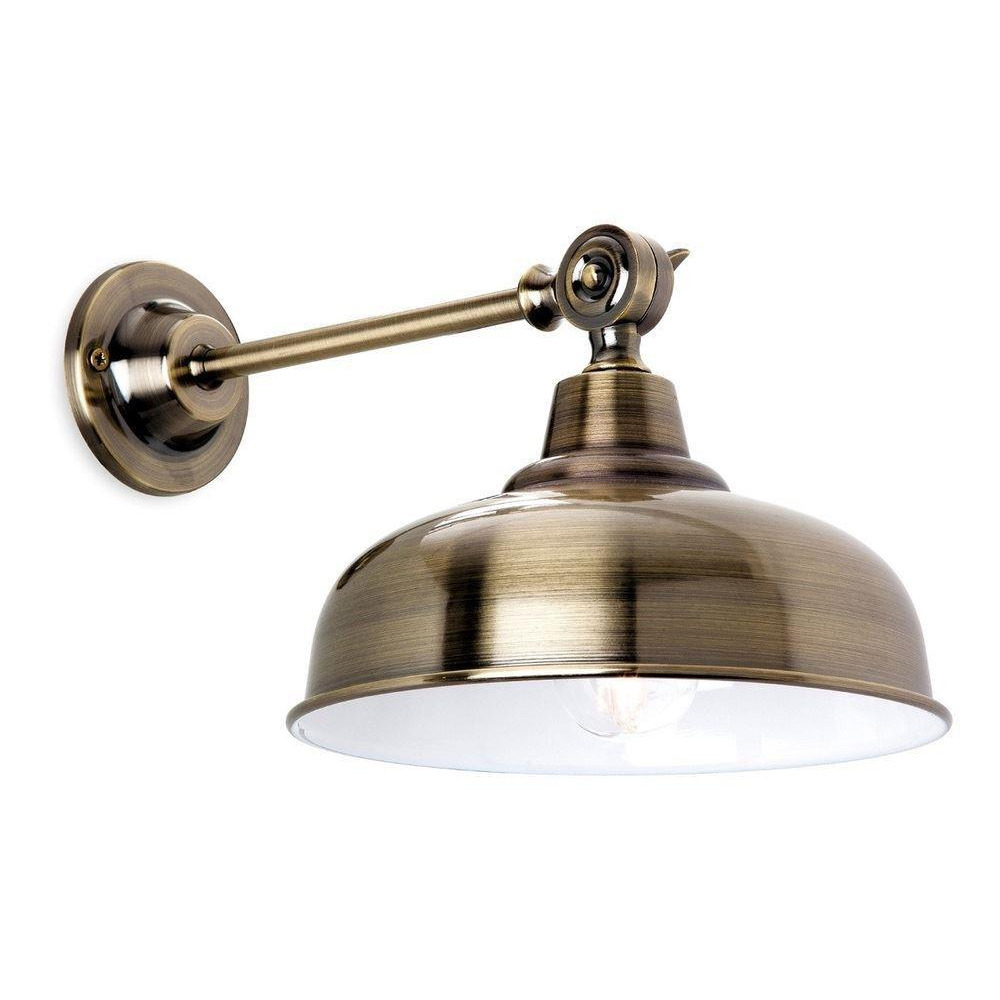 Firstlight 5934AB Preston 1 Light Wall Light In Antique Brass