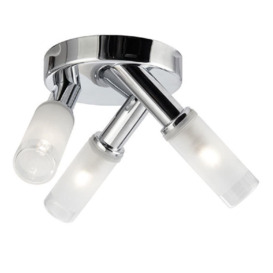 Searchlight 2653-3CC-LED 3 Light Spotlight With Frosted Glass In Chrome
